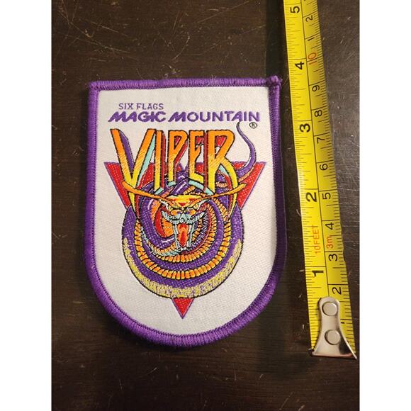 Vintage Six Flags‎ Viper The Ride Theme Park Embroidered Sew On Patch - Picture 1 of 2